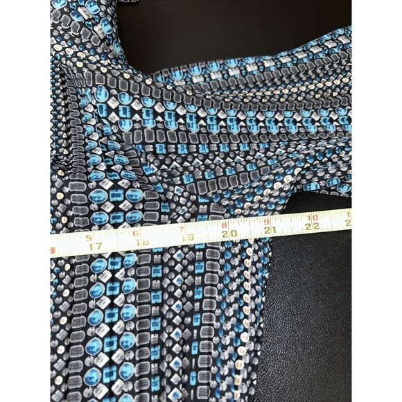 Apt. 9 Women’s Black Pebble Print Short Sleeve Button Up Stretch Blouse Size 1X - Picture 7 of 12